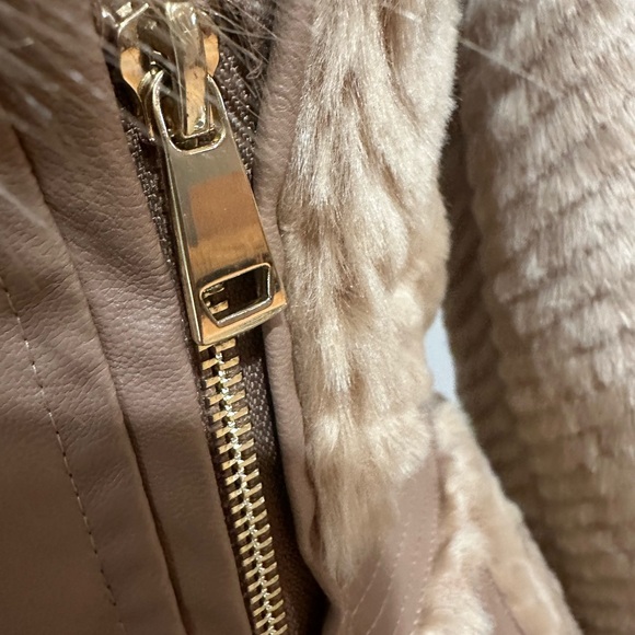 Faux Fur Chevron Jacket NWOT - Picture 10 of 14